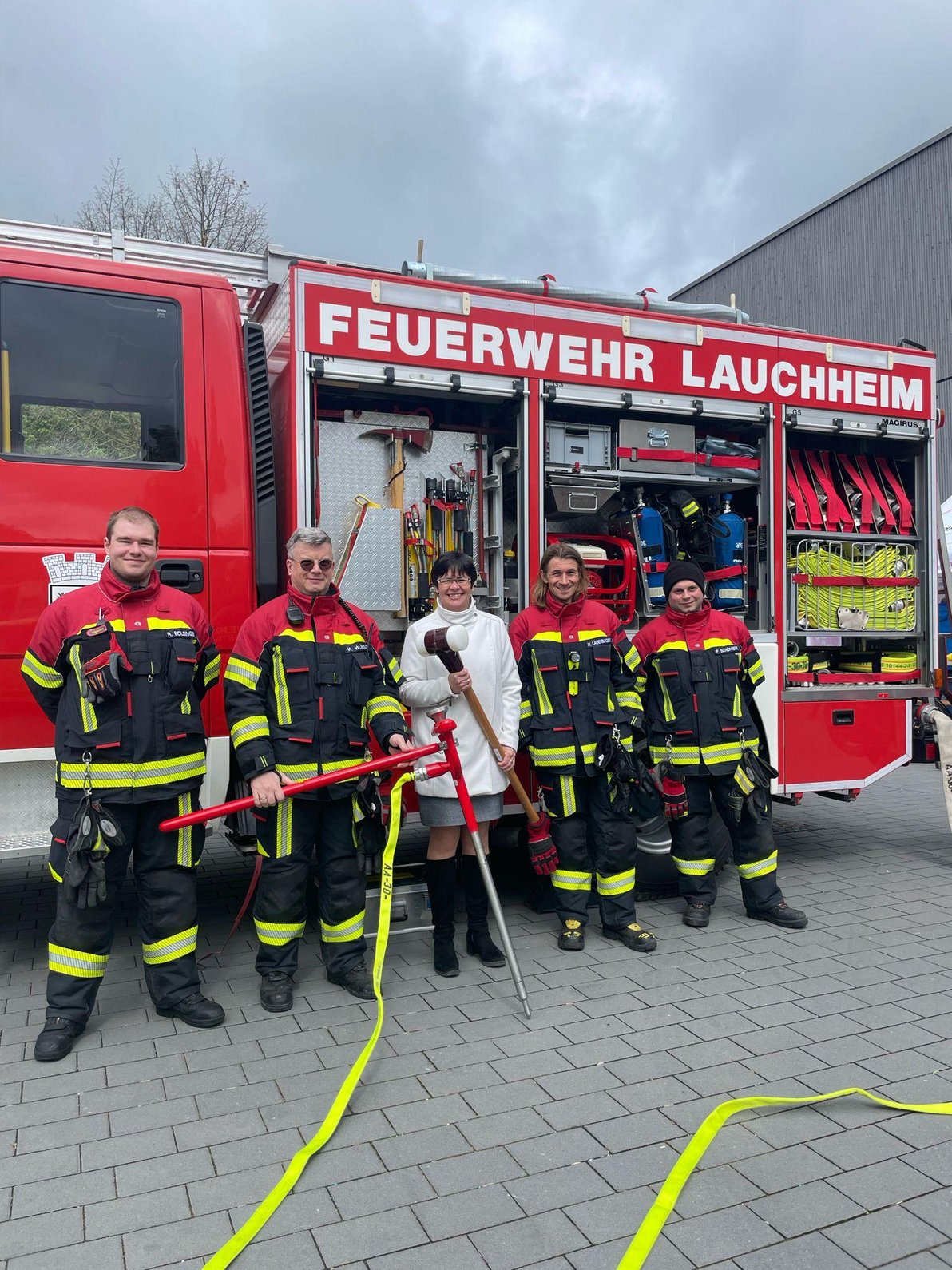 E-Brandbekämpfung der FFW Lauchheim